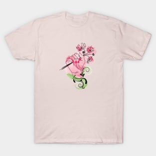 Female hand hold flowers T-Shirt